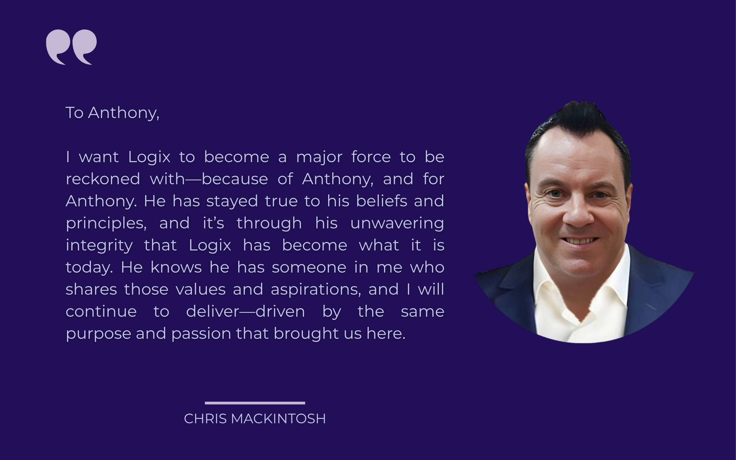 Chris Mackintosh’s message to Anthony