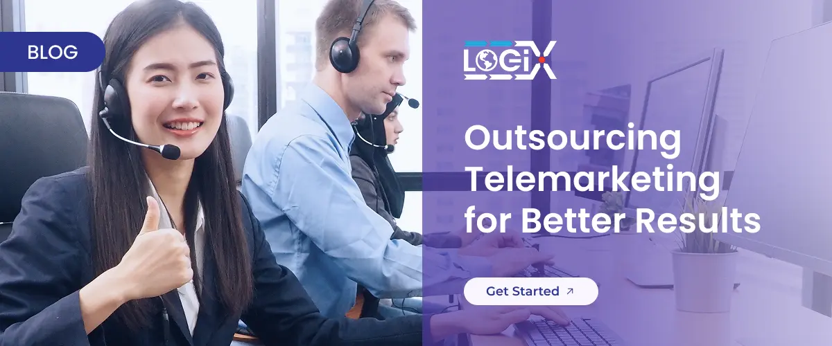 woman on outsourcing smiling